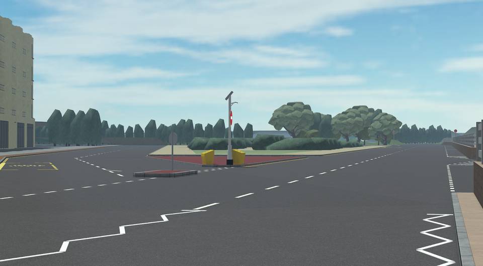 A road junction in the Hampshire and Solent region