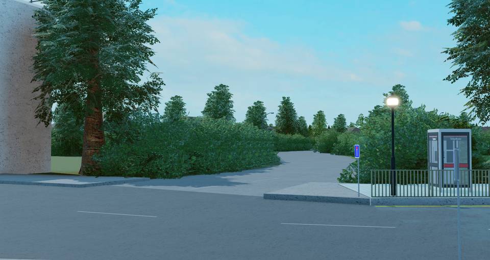 A local community streetscape in the Hampshire and Solent region